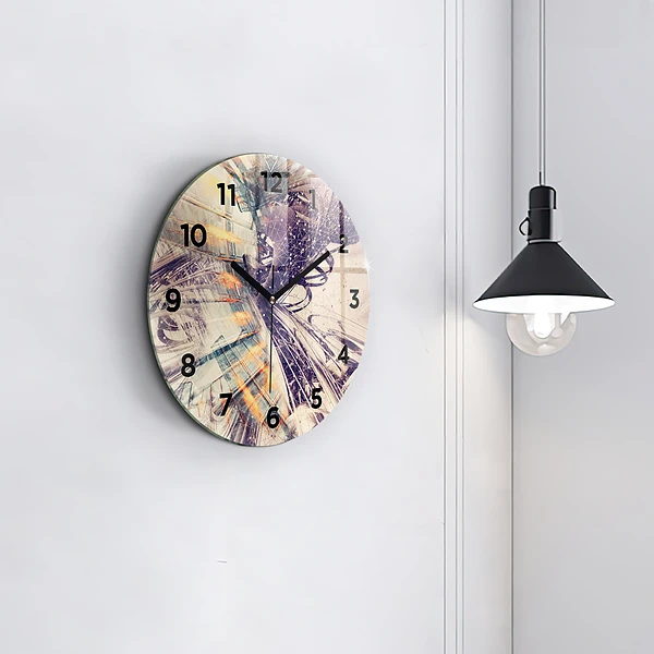 Wanduhr rund mit motiv Abstrakter Mechanismus
