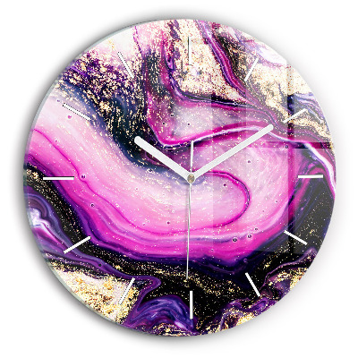 Wanduhr rund Abstrakte Murmel