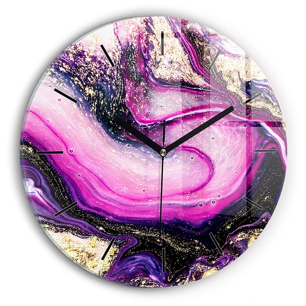 Wanduhr rund Abstrakte Murmel