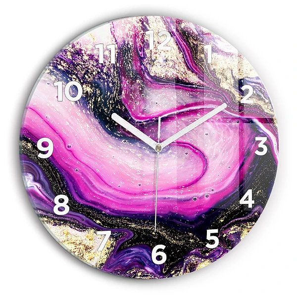 Wanduhr rund Abstrakte Murmel