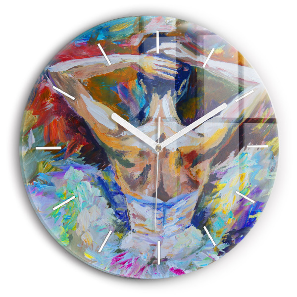 Wanduhr rund mit motiv Gemalte Ballerina