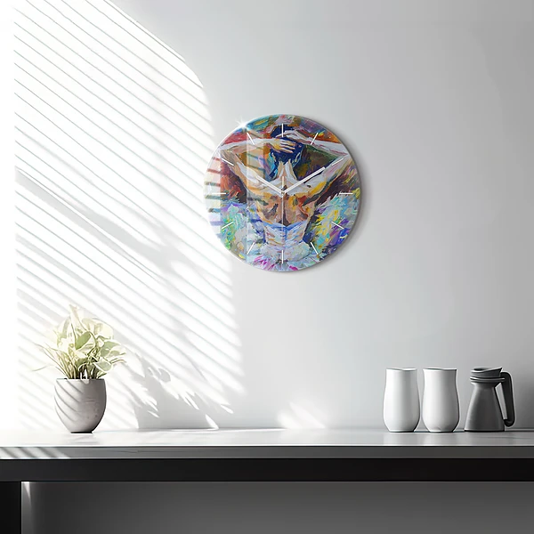 Wanduhr rund mit motiv Gemalte Ballerina