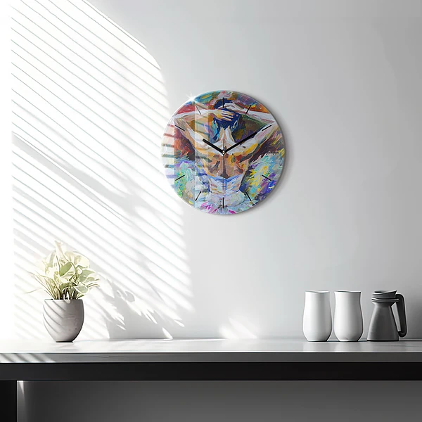 Wanduhr rund mit motiv Gemalte Ballerina
