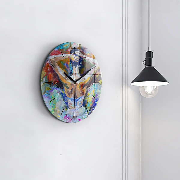 Wanduhr rund mit motiv Gemalte Ballerina