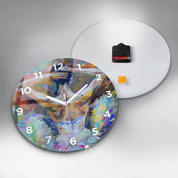Wanduhr rund mit motiv Gemalte Ballerina