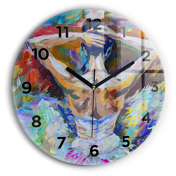 Wanduhr rund mit motiv Gemalte Ballerina