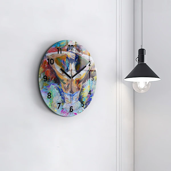 Wanduhr rund mit motiv Gemalte Ballerina
