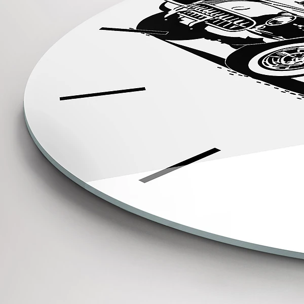 Wanduhr rund mit motiv Retro-Illustration