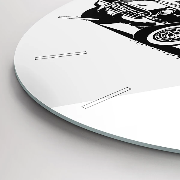 Wanduhr rund mit motiv Retro-Illustration
