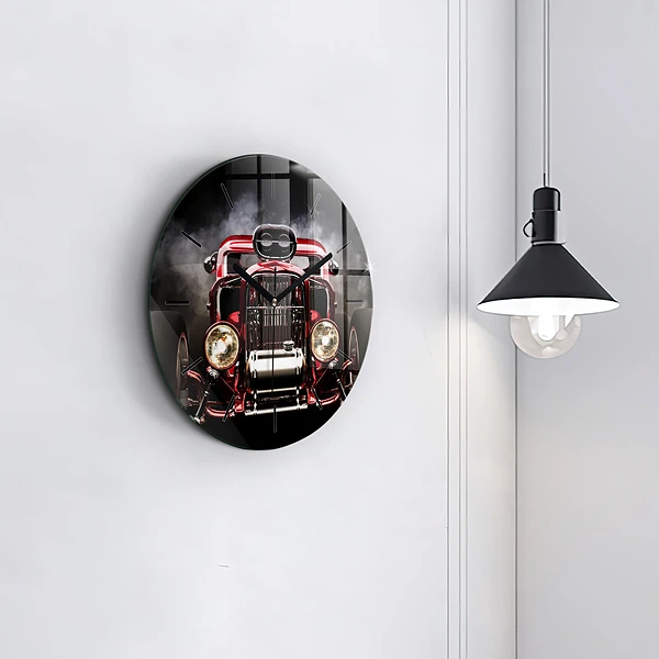 Wanduhr glas rund Alter Oldtimer