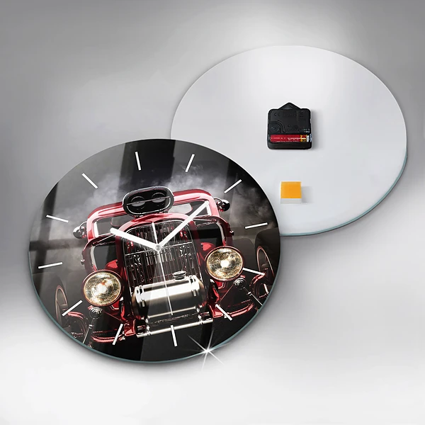 Wanduhr glas rund Alter Oldtimer