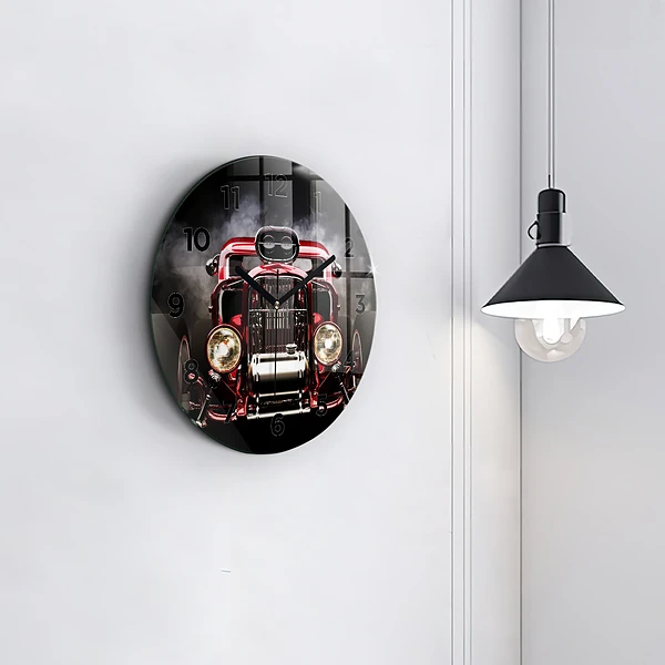 Wanduhr glas rund Alter Oldtimer