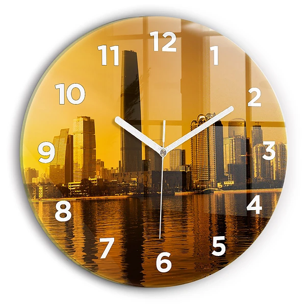 Wanduhr rund mit motiv Zhujiang-Fluss
