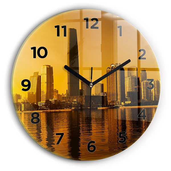 Wanduhr rund mit motiv Zhujiang-Fluss