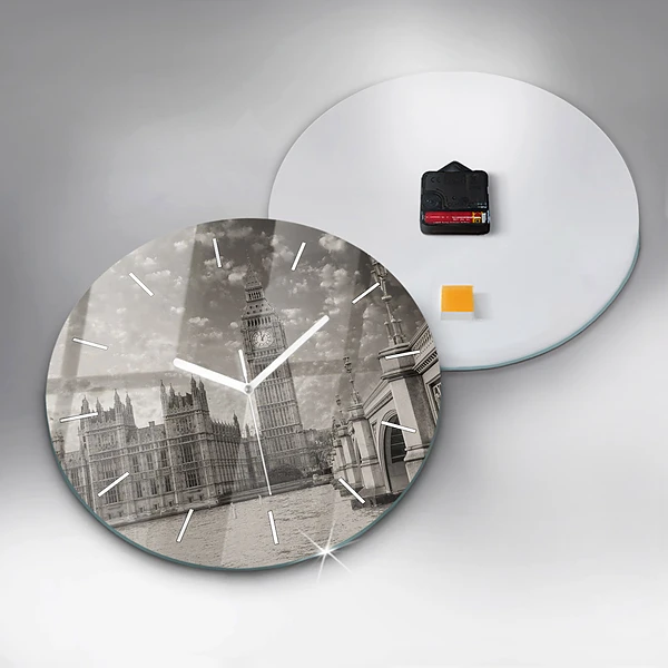 Wanduhr rund mit motiv London England Big Ben