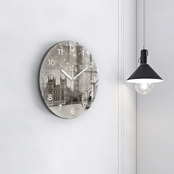 Wanduhr rund mit motiv London England Big Ben