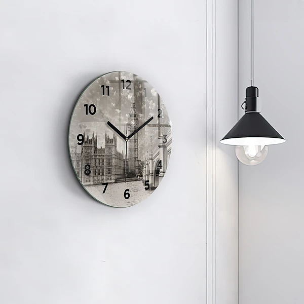 Wanduhr rund mit motiv London England Big Ben