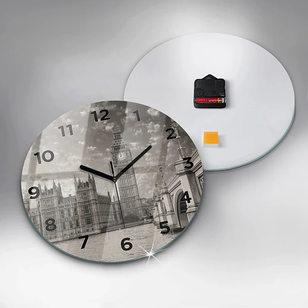 Wanduhr rund mit motiv London England Big Ben