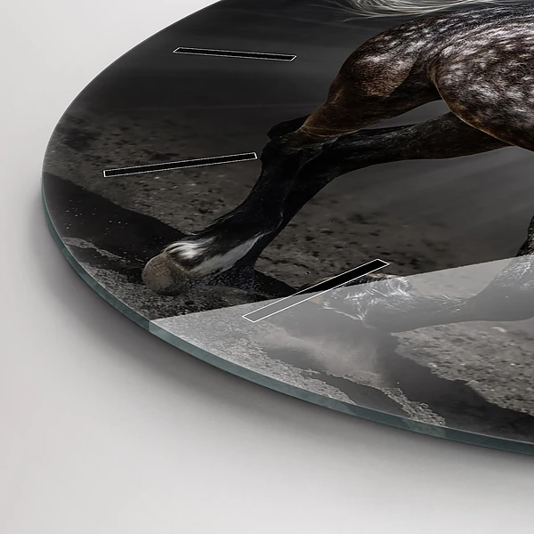Wanduhr rund Galoppierendes Pferd