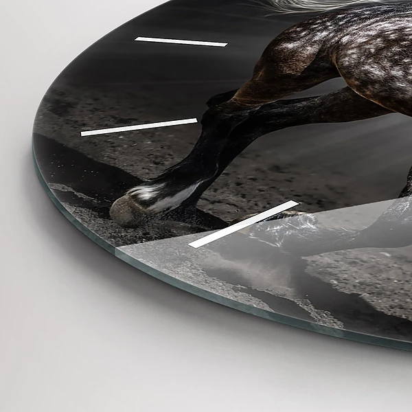 Wanduhr rund Galoppierendes Pferd