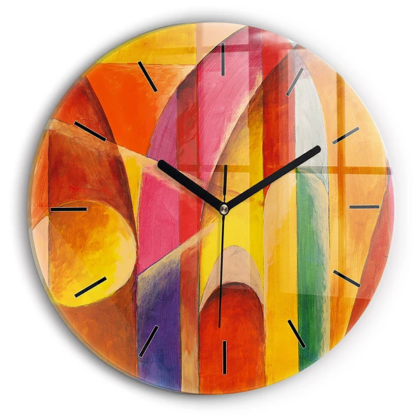 Wanduhr rund Kunst Dekoration Abstraktion