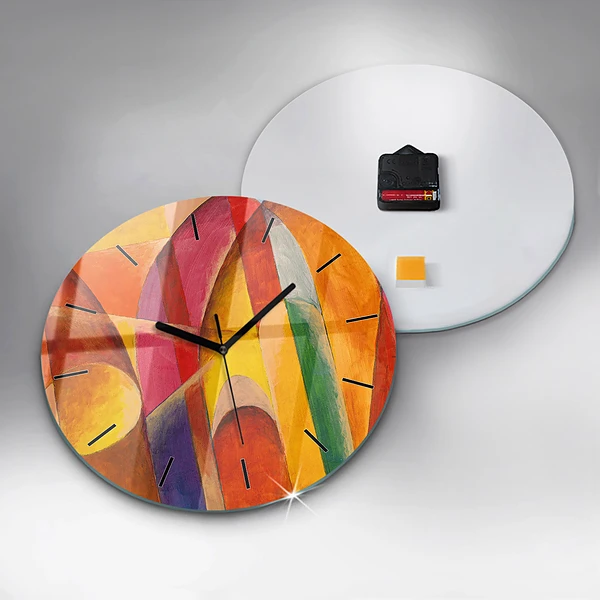 Wanduhr rund Kunst Dekoration Abstraktion