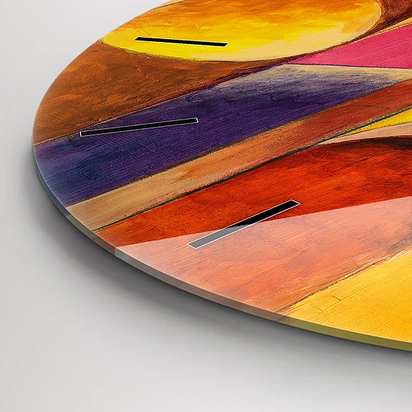 Wanduhr rund Kunst Dekoration Abstraktion