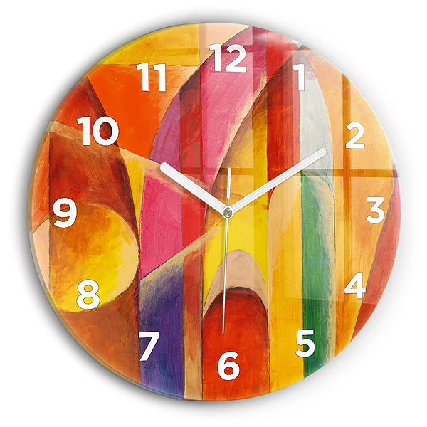 Wanduhr rund Kunst Dekoration Abstraktion