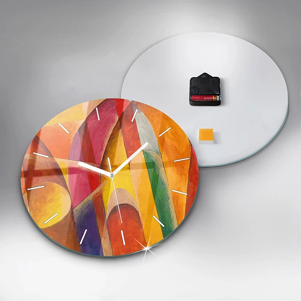 Wanduhr rund Kunst Dekoration Abstraktion