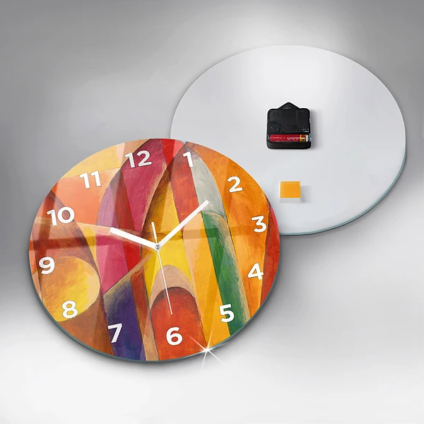 Wanduhr rund Kunst Dekoration Abstraktion