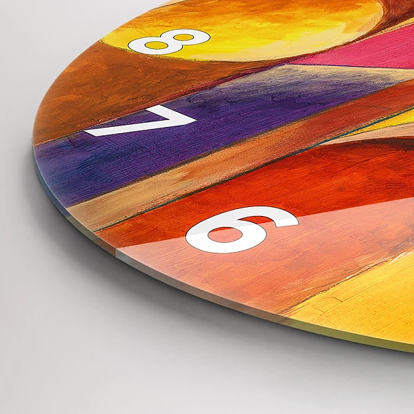 Wanduhr rund Kunst Dekoration Abstraktion