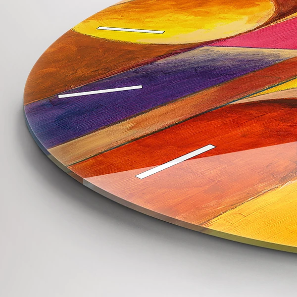 Wanduhr rund Kunst Dekoration Abstraktion
