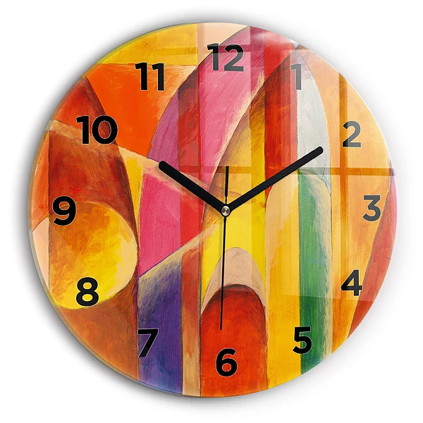 Wanduhr rund Kunst Dekoration Abstraktion