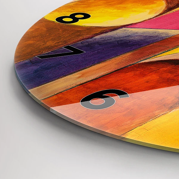 Wanduhr rund Kunst Dekoration Abstraktion