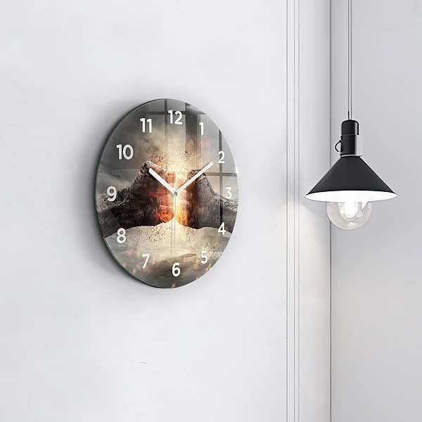 Wanduhr rund mit motiv Fäuste Macht