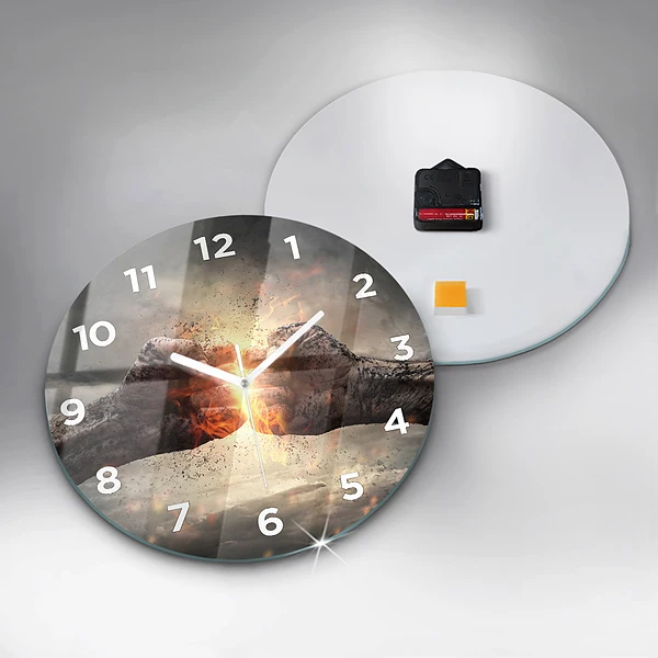 Wanduhr rund mit motiv Fäuste Macht