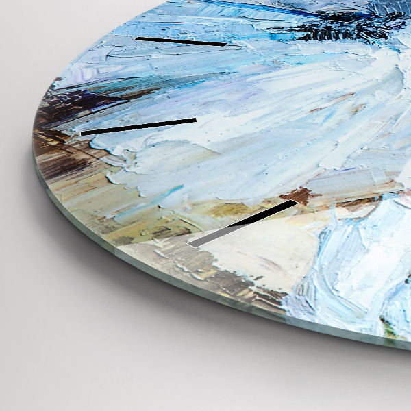 Wanduhr rund Junge Ballerinas