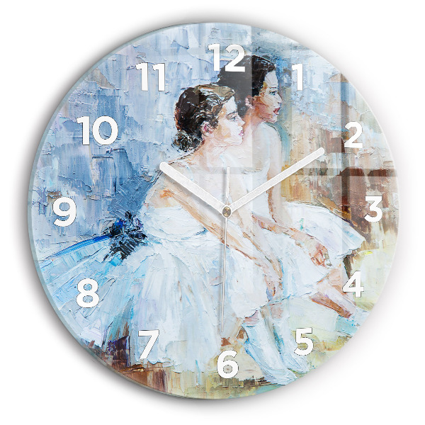 Wanduhr rund Junge Ballerinas
