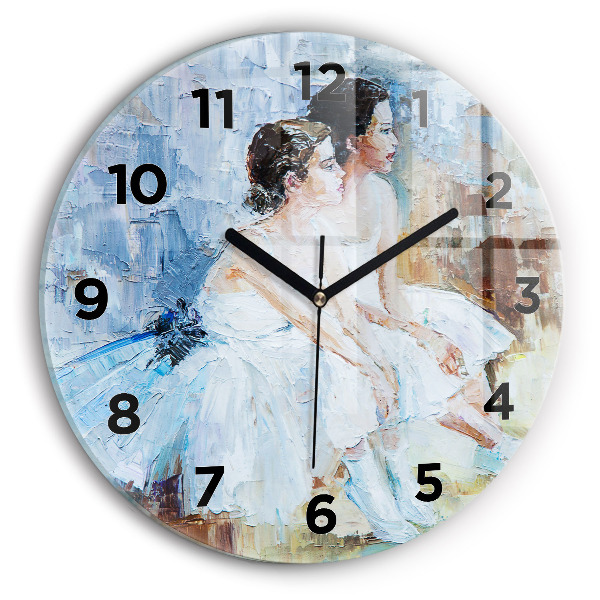 Wanduhr rund Junge Ballerinas