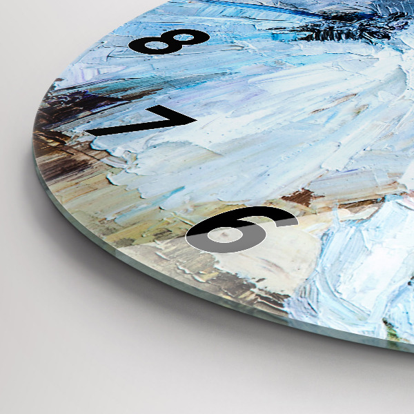 Wanduhr rund Junge Ballerinas