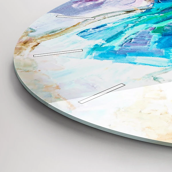 Wanduhr glas rund Vorbereitung einer Ballerina