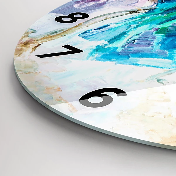 Wanduhr glas rund Vorbereitung einer Ballerina