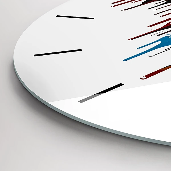 Wanduhr rund Buntes Zebra