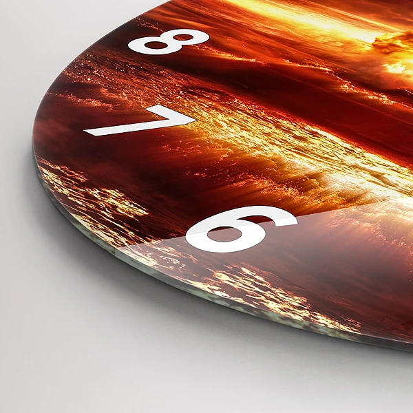 Wanduhr rund mit motiv Atombombenexplosion