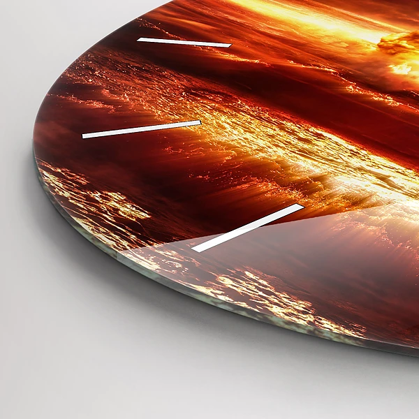 Wanduhr rund mit motiv Atombombenexplosion