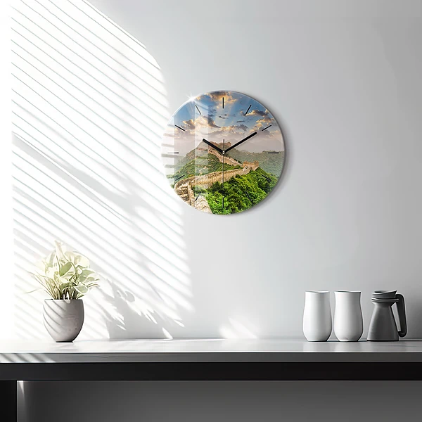 Wanduhr rund Große Mauer von China