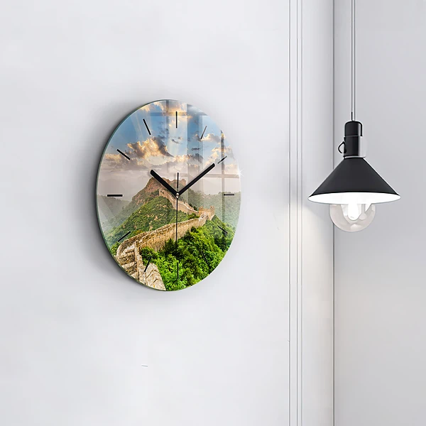 Wanduhr rund Große Mauer von China