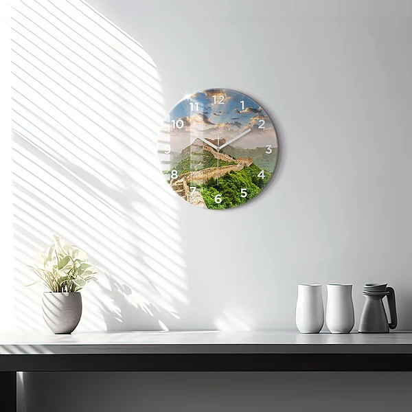 Wanduhr rund Große Mauer von China
