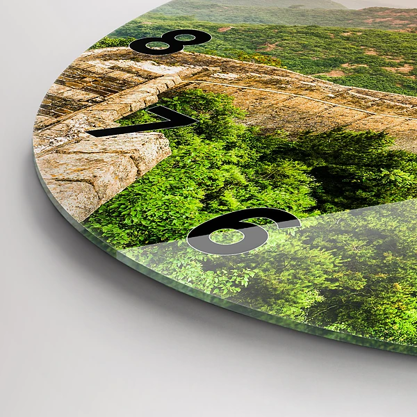Wanduhr rund Große Mauer von China