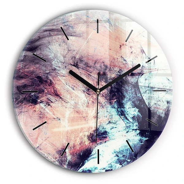 Wanduhr glas rund Abstraktes Bild